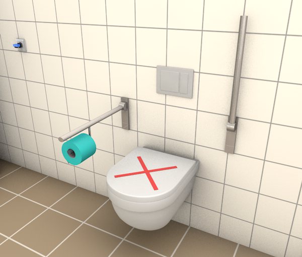 Toilettendeckel und Toilettenbrille